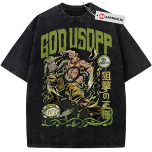 [Sale off up to 30%] Anime OP God Usopp T Shirts Men Women Cotton Harajuku T-Shirts, Unisex Short Sleeve Tee T-Shirt, cotton menswear Top Tshirt