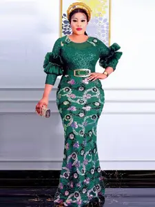 Macy Fashion Summer Dresses Luxury Sequin Mermaid Robe Dubai African Women Wedding Party Prom Evening Gown Dashiki Ankara Outfit