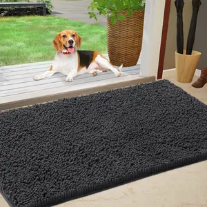 IM HOME Chenille Absorbent Outdoor Doormat, Washable Muddy Door Mats for Dog, Non Slip Dog Mat Pet Mat Indoor Doormat for Muddy Paw, Front Inside Door Mat for Entryway   Machine Washable for Dog Mud Entryway Mat