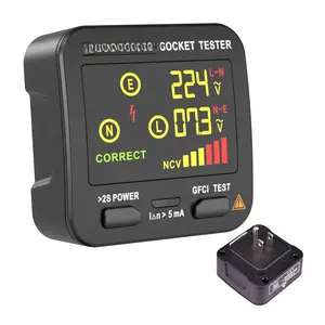 Socket Tester, Plug Tester for Electrical outlets,ZT-E4, Leakage Detector with GFCI Test, Electrical Circuit Tester for Quick and Safe Wiring Diagnosis