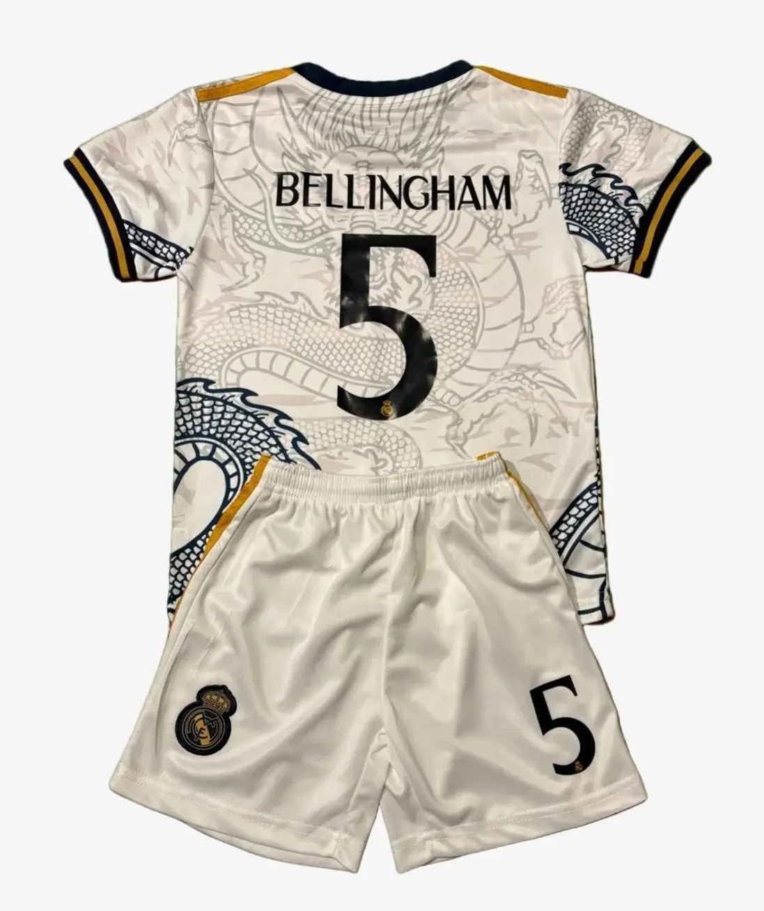 Bellingham Home Dragon Edition Kids Soccer Kit - Real Madrid 2 Piece Set W87