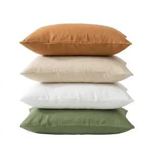 PUREFIBER Linen Pillowcases Set of 2 – Breathable Soft Bed Pillow Covers, 100% Natural Flax, Soft Washed, OEKO-TEX