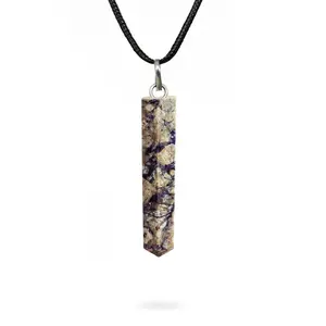 Charoite Necklace - Sagittarius Zodiac Sign, Lavender & Purple Jewelry for Women, Genuine Charoite Stone Pendant