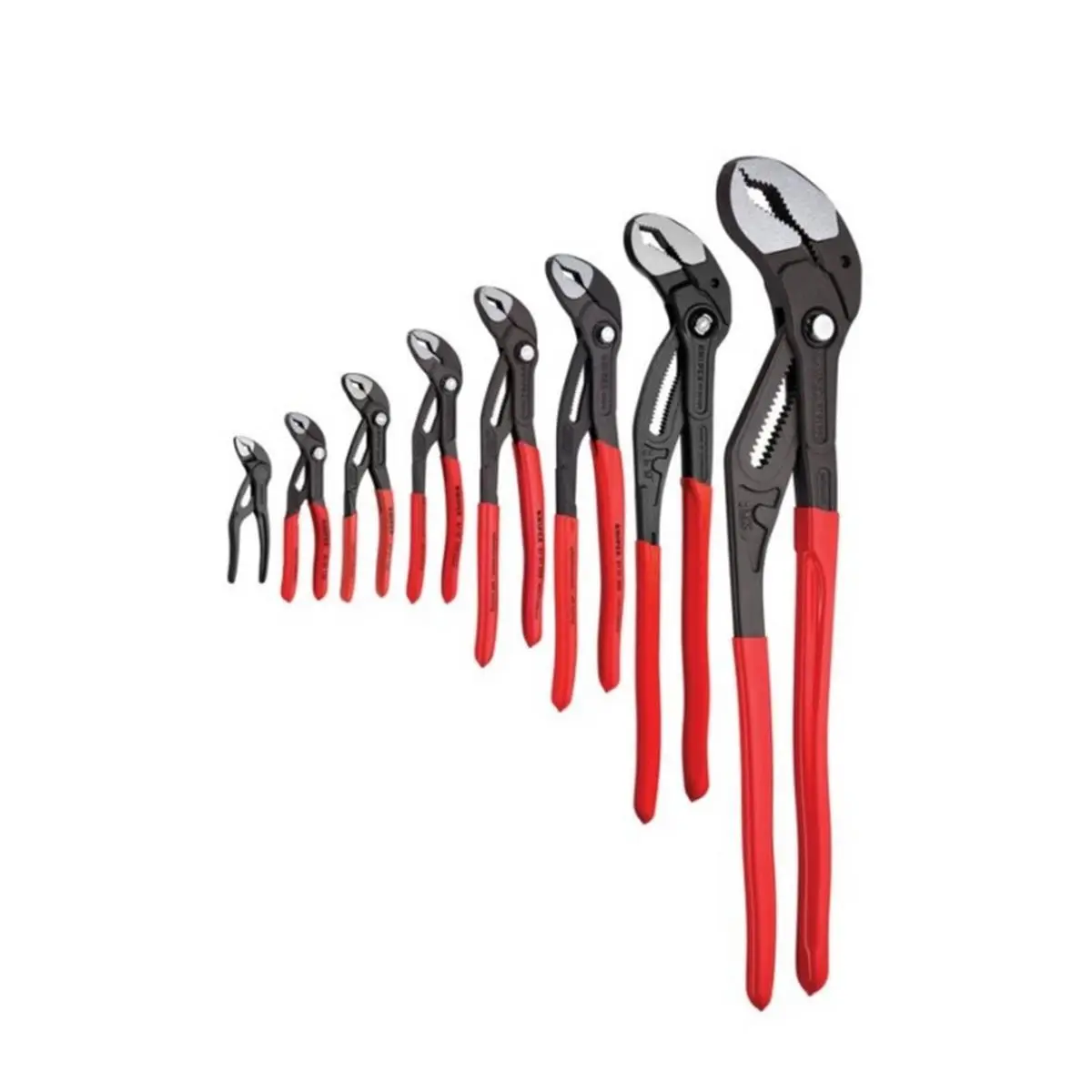 212 MAIN Knipex Cobra Series 8-Piece Multipurpose Self-Locking Water Pump Pliers Set - Industrial Heavy-Duty Steel Teeth Pliers for Fishing & Outdoor Recreation