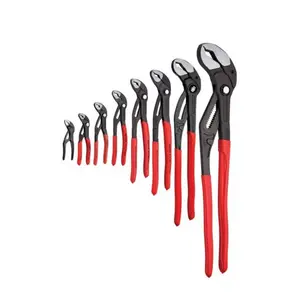 212 MAIN Knipex Cobra Series Multipurpose Plier Set - 8-Piece Industrial Heavy-Duty Self-Locking Water Pump Pliers with Steel Teeth