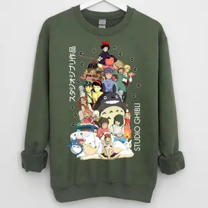 Studio Ghibli Sweatshirt T-Shirt, Studio Ghibli World, Ponyo Shirt, Howls Moving Castle Shirt, Spirited Away, Ghibli Studio