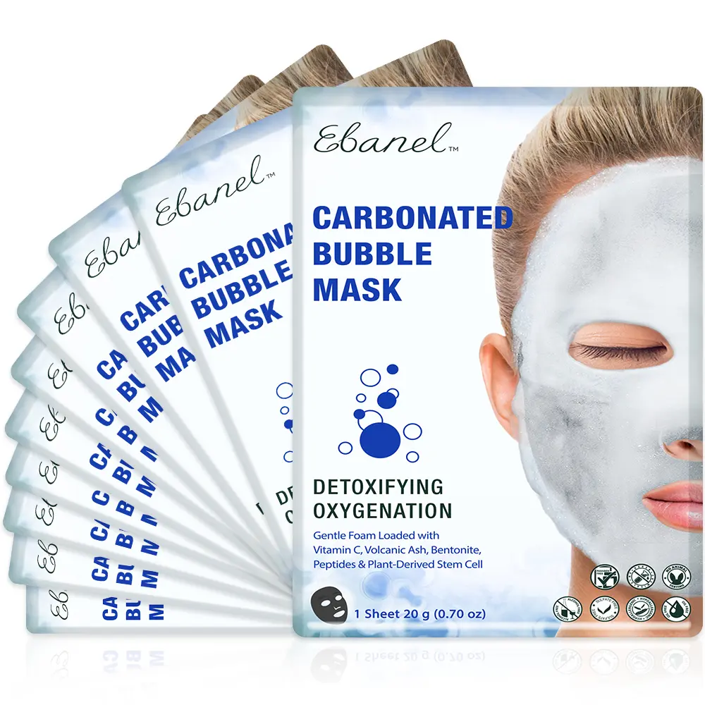Ebanel Carbonated Cleanser Mask 10‑Pack, Deep Detox & Refresh