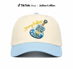 Mother Ocean Otto Cap, Inspired By Jimmy Buffett Otto Cap, Washed Embroidery Cap FOR MEN FOR WOMEN American Flag Design