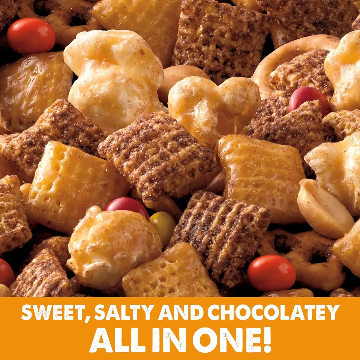 Chex Mix Turtle Snack Mix - Sweet & Salty Crunch, 13.5 oz Flavor Potato