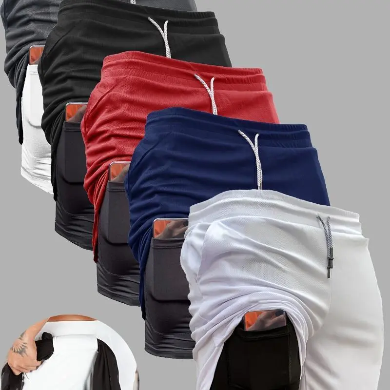 Camouflage Gray + Black + Red + Navy Blu