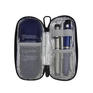 Insulated Insulin Storage Bag, 1 Count Portable Insulin Bag with Ice Pack, Zipper Diabetic Insulin Case, Diabetic Supplies, Home Organizer, Insulated Cooler Sleeve