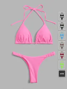 RUTMAN Bikini set halter triangle thong beach vacation summer outfit