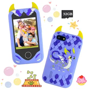 Travel-Ready Kids' Smart Toy Phone - 32GB Memory Card Compatible, HD Screen & Photo-Taking - Educational Games, Learning Tool, Charming Gift for 3-12 Years Birthdays