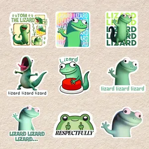 Lizard Stickers, Funny Lizard Meme Sticker, Cute Lizard Die-Cut Sticker