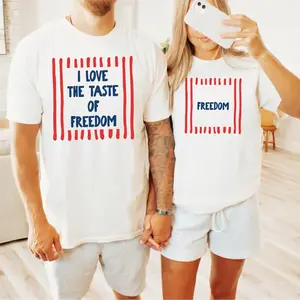 Matching Couples 4th Of July Shirts, Patriotic Couple Tees, Independence Day Matching Outfit, USA Celebration Apparel