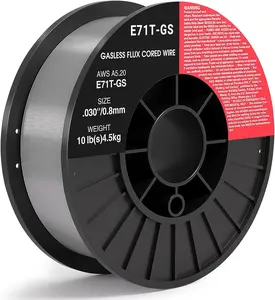 0.030 Flux core Welding Wire, 1 Spools E71T-GS 10lbs(4.5kg) Low Splatter gasless Carbon Steel Mig Welding Wire Compatible