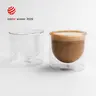 FLUR Latte XL Glasses (Set of 2) – Perfect for, Lattes, Matcha, & Chai – For Hot or Iced Drinks – Double-Walled Borosilicate Glass – Handmade, Lightweight & Durable – 10oz
