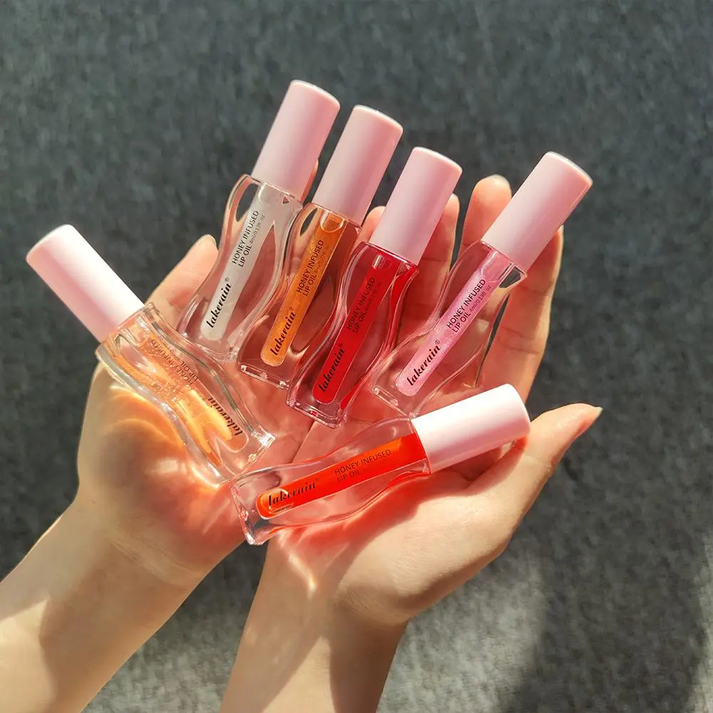 Moisturizing Lip Oil, Lip Oil Kit, 6pcs/set Long Lasting Honey Lip Gloss, Hydrating Lip Gloss, Lip Plumper Gloss, Beauty Gloss, Glossy Lip Care, Plumping Lip Oil for Girls & Women