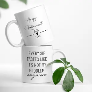 Personalized Retirement Mug, Goodbye Tension, Hello Pension, Officially Retired Mug, Retirement Gift Idea, Funny & Heartfelt Gift, Happy Retirement Mug, Custom Retirement Gift, Officially Retired, Hot Chocolate Mug, Mug Gift, Custom Mug