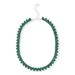 Mine Finds by Jay King Malachite Bead Woven Necklace