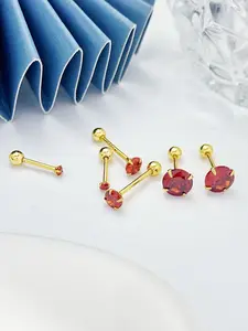 S999 Sterling Silver Zirconia Decorated Earrings, Zircon Stud Earrings, 925 Sterling Silver Earrings for Women & Girls, Trendy All-match & Exquisite Jewelry for Birthday Gift