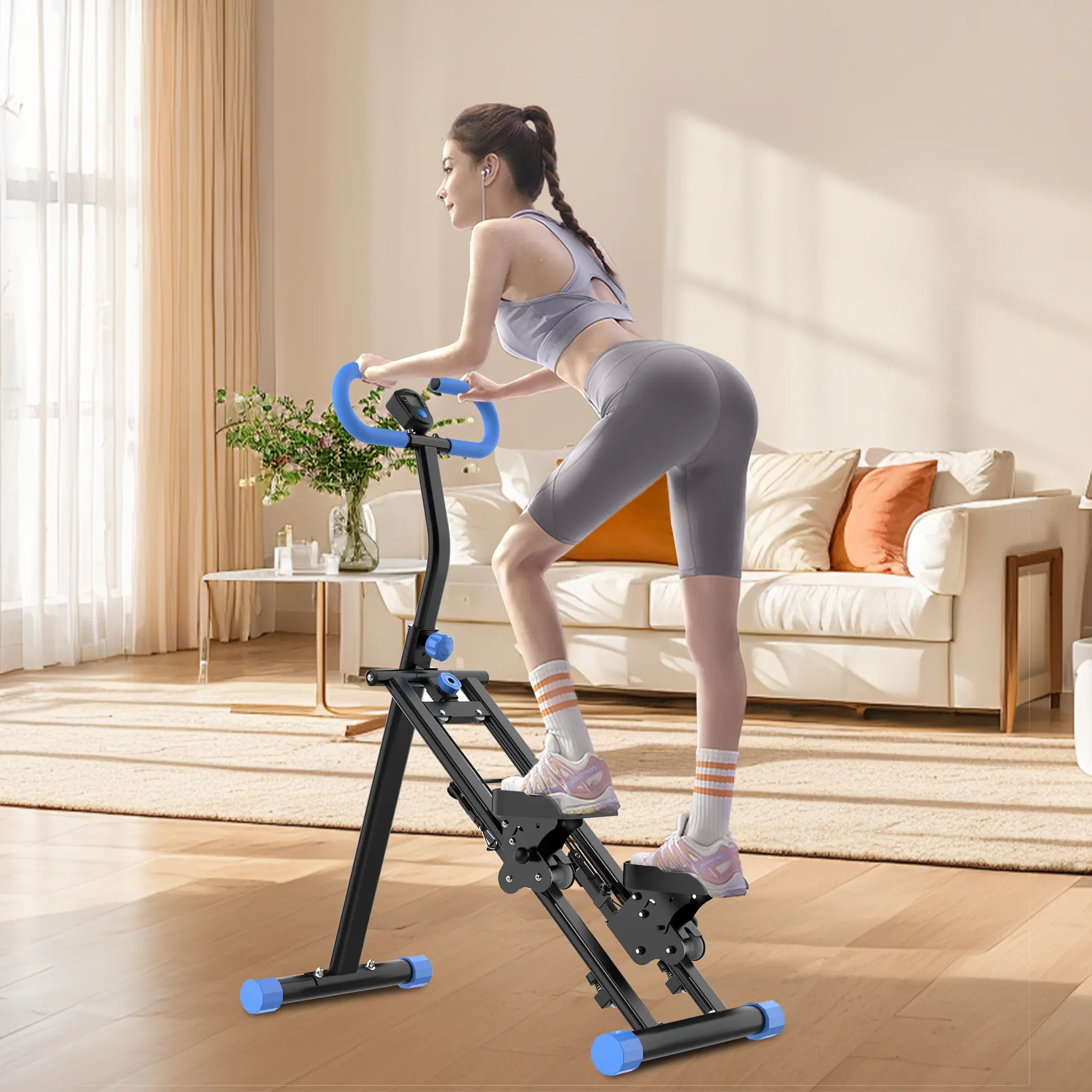 SAVEYOUR Stair Stepper 330LBS for Home-Upgrade Vertical Climber Exercise Machine with Stable Frame and Adjustable Handlebar - Foldable, Glutes Exercise Machine, At Home Gym Equipment