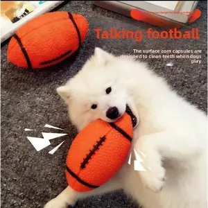 Dog toy ball, rugby ball, chew-resistant toy for teething, suitable for Golden Retrievers and Corgis, a tool for amusing and training dogs, a great way for puppies to entertain themselves and relieve boredom interactive treat dispenser enrichment puzzle