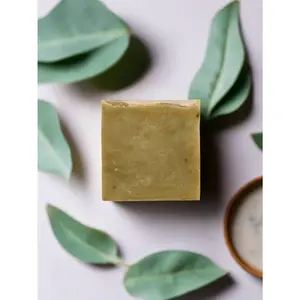 Eucalyptus Natural Soap Bar for Nourishing, Anti-Aging and Skin Repair - Made with Ostrich Oil and Rice Water handmade soap Body Care Moisture Gentle Moisturizing