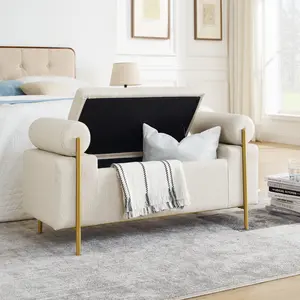 Niccae designed  bed footstool with storage space , easy to install and suitable for multiple scenarios Furniture Apartment