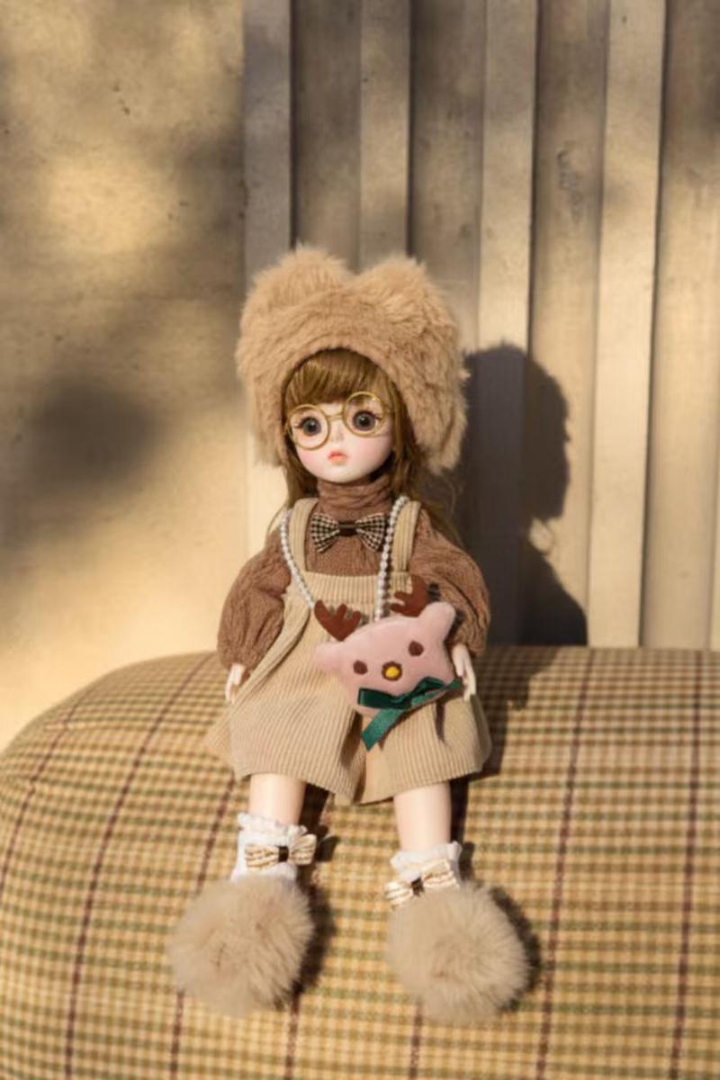 1/6 BJD 11.8 inches Ball Jointed Blythe Smart Doll With Clothes - Anime Kawaii Myou Doll (Zongcha)