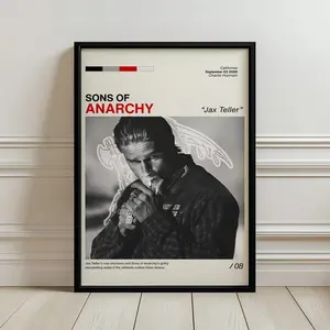 Sons of Anarchy Poster, Jax Teller Wall Art, Charlie Hunnam Fan Gift, TV Show Decor