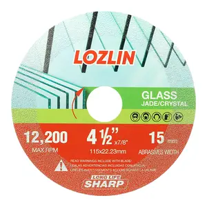 3PCS/6PCS 115mm Diamond Discs 4.5In - Ultra-Thin Blade for Glass/Tile/Stone, Wine Bottle Rock Cutting Grinder Accessories w/22.23mm Arbor Tool