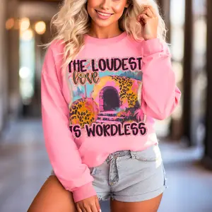 The Loudest Love is Wordless Gildan® Heavy Blend™ Crewneck Sweatshirt