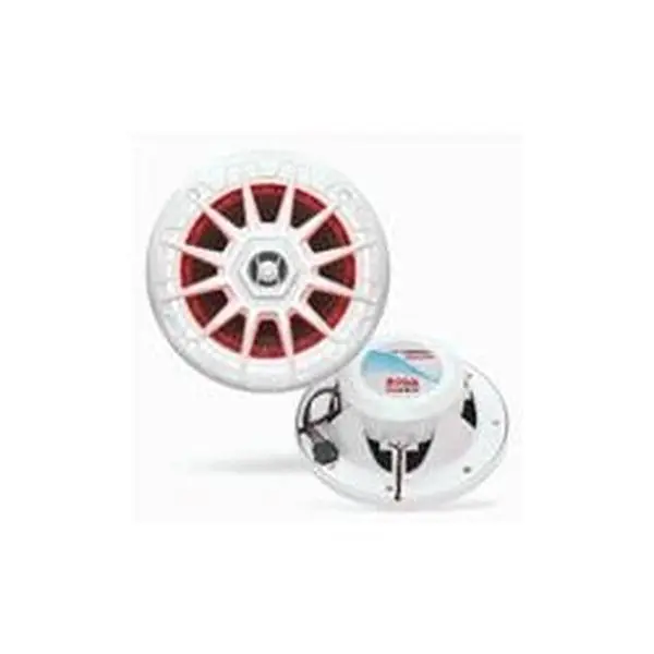 Boss Audio MRGB55W 5.25 in. Marine Speakers - RGB Lighting, White, Remote Control, Watts Power, Water-Resistant Protection, Plastic, Led Light