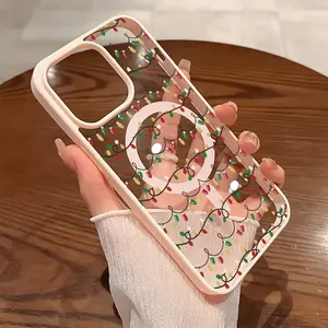 Premium Magnetic Phone Cases for iPhone11/12/13/14/15/16//17/Air/promax/Plus Colorful Christmas lights y2k cased MagSafe Ready, Anti-Fall, Springtok and Ultra-Thin Design | Perfect for Everyday Use Screen Protector Resistance
