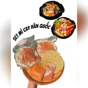 Korean Spicy Noodles With Seasoning Soup Packing Hot Flavor 150g/set  - Set Mì Cay Hàn Quốc 150g/gói