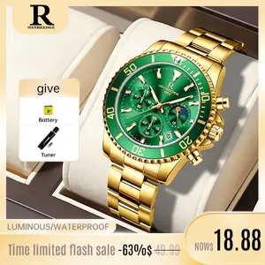 ONTHEEDGE luxury dress Watch for Men | Luxury Automatic Style | Waterproof Integrated Bracelet, fashion  Business wristwatch  with Date Display Business Style Men’s Watch Analogue Chronograph
