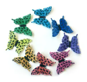 Wild Animal Cheetah Assorted Rainbow Colors Wafer Paper Butterflies 1.75 Inch for Decorating Desserts Cupcakes Wedding Cakes Pack of 24