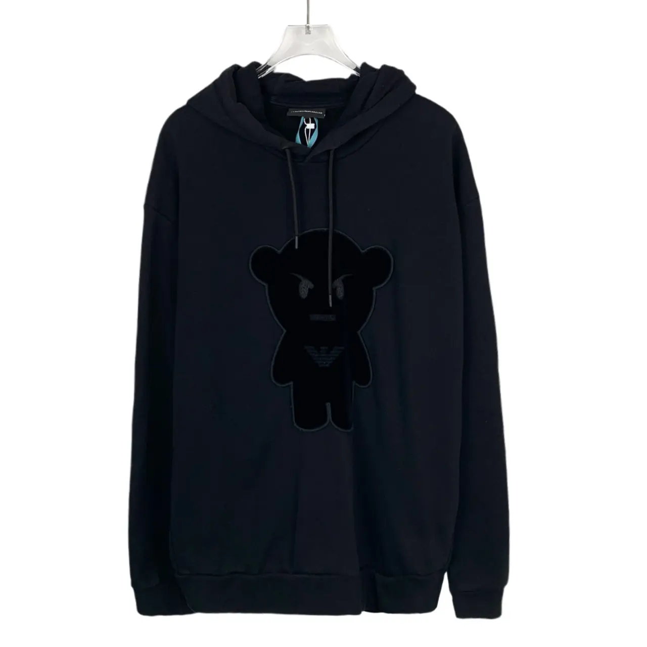 RDLT-Armani Monster Print Black Hoodie-SIZE L