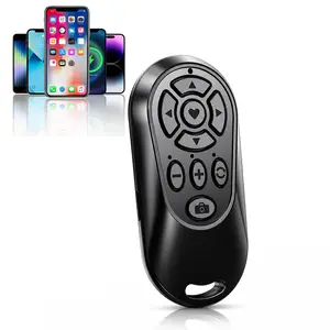 Wireless Bluetooth Remote Controller for iOS & Android – Control TikTok Scrolling, Camera, Video & Kindle App, Black