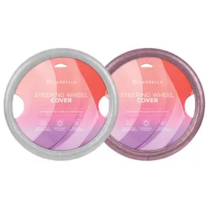 Carbella Shimmering Herringbone Steering Wheel Cover, Radiant Textured Comfort, Fits Standard Wheels 14.5-15.5 Inches