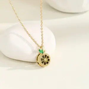 Small Lemon Pendant Necklace