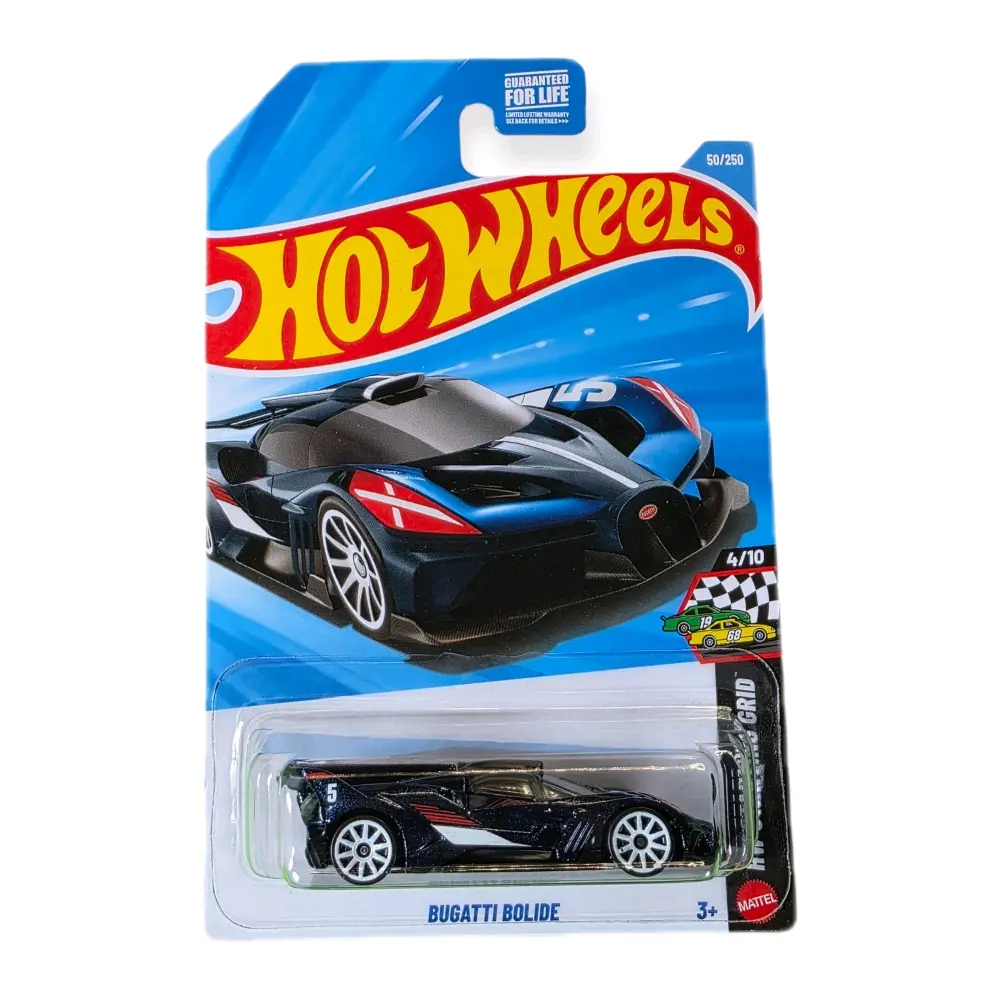 Hot Wheels Bugatti Bolide Diecast Toy Model Car - HW Starting Grid 4/10, Collectible for Display, Model Cars