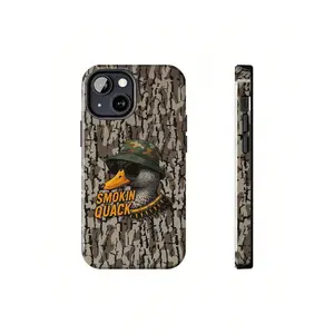 1pc Camouflage Duck Hunting Phone Case, Ol School Waterfowl Camo, Smokin Quack Cover For IPhone 16 15 14 13 12 11 X Xr Xs 8, Unique, Hunting Gifts, Durable, OutdoorsSuitable For IPhone 17 Air