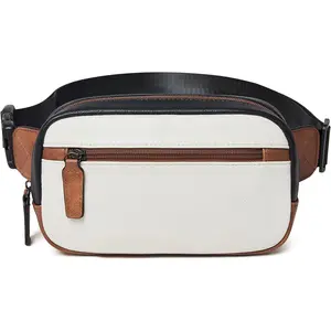 2L Fanny Packs Everywhere Belt Bag Small Fashion Crossbody  Pack Faux Leather  Sling Chest Bag For Women Black White