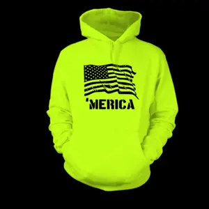 Merica - Hi Vis Hoodie , t-shirt ,sweatshirt 100% cotton full size YFEFT