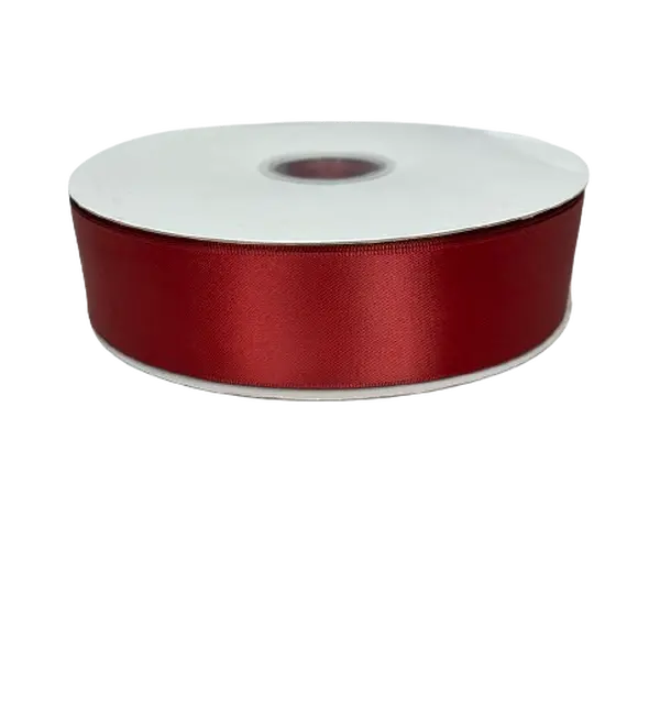 1 1/2" Wine Red Satin Ribbon Double-face 100 Yds