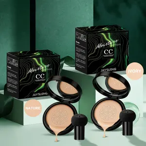 Mushroom Head Air Cushion CC Cream, Long Lasting Moisturizing Hydrating Makeup Foundation, Full Coverage Flawless Makeup Base Primer, Moisture