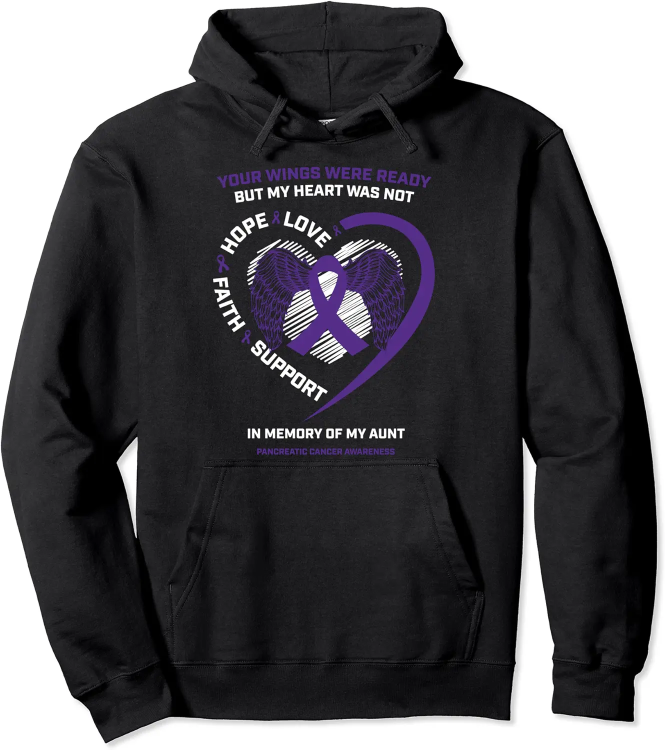 Gifts Loving Memory Of My Aunt Pancreatic Cancer Awareness Pullover Hoodie - Griseldatu Shop 53B08NBB6H6K