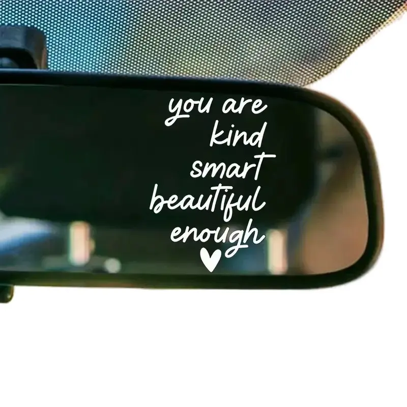 Positive Affirmation Mirror Sticker for Kids Girlfriend Women Gift Vinyl Mirror Decal Inspirational Quote Sticker